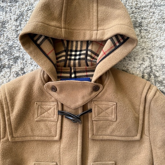 Burberry Tan Hooded Toggle Coat - Picture 3 of 10